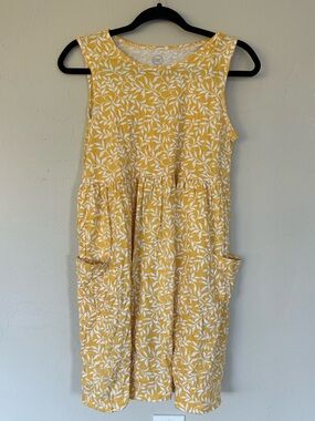 Wonder Nation girls yellow Dress Pockets XL 14-16  (1600)